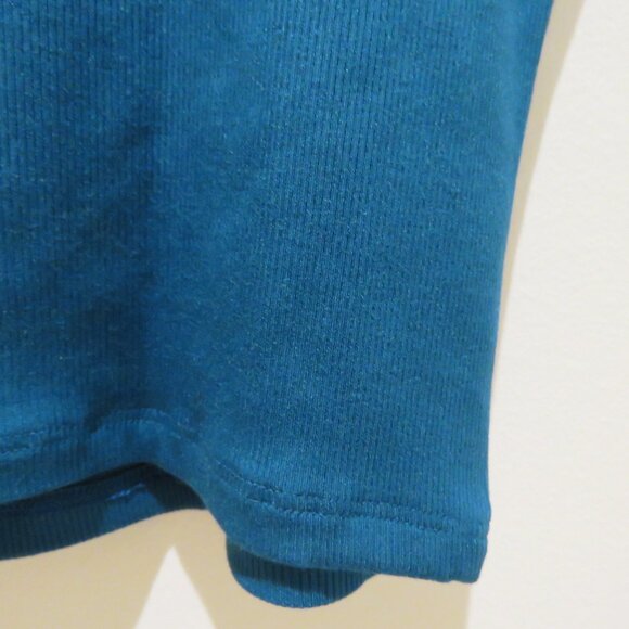 ATHLETA Signature Rib Square Neck Crop Tank Top Coastal Teal Stretch Casual NWT - Picture 8 of 12